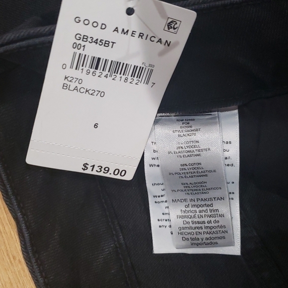 𝅺GOOD American Good Boy Jeans NWT - Picture 7 of 9